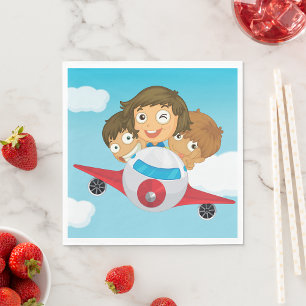 Kids On A Plane Napkins