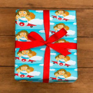 Kids On A Plane Wrapping Paper