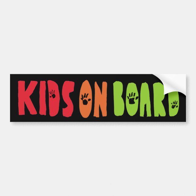 Kids On Board Bumper Sticker (Front)