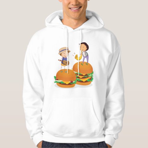 Kids On Burgers Food Hoodie