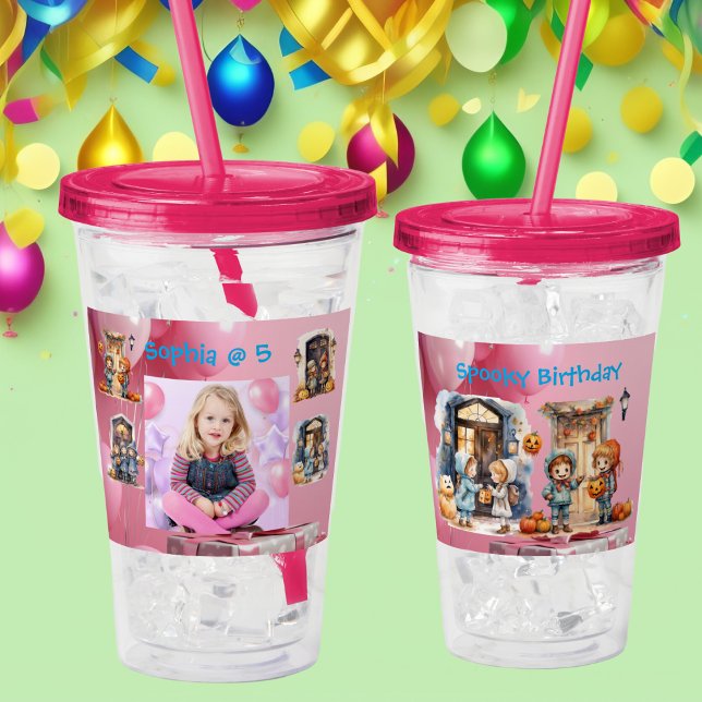 Kids On Halloween Acrylic Tumbler Birthday Gift (Creator Uploaded)