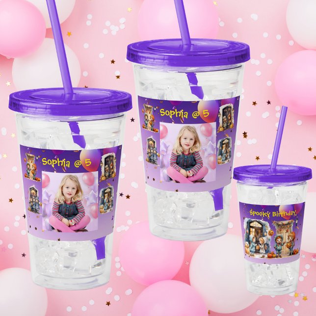 Kids On Halloween Acrylic Tumbler Birthday Gift (Creator Uploaded)