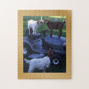 Kids on Mower Jigsaw Puzzle