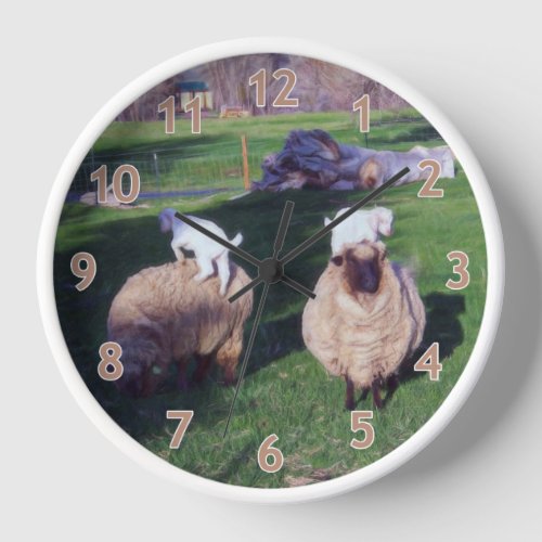 Kids on Sheep Clock