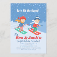 Kids on Skis Invitation