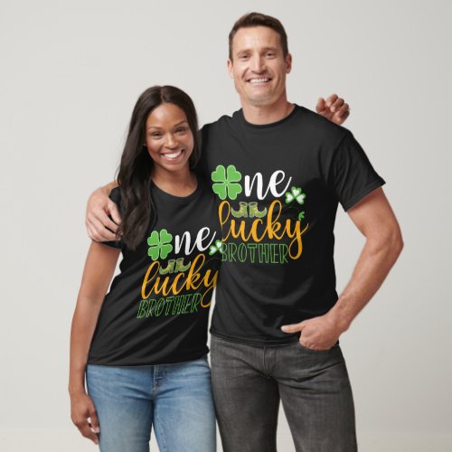 Kids One Lucky Big Brother St Patricks Day Family  T_Shirt