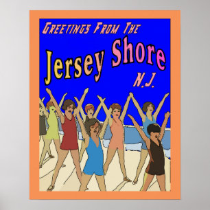 Kids onJersey Shore, add text or names Poster