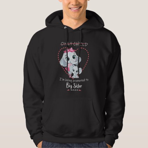 Kids Only Child Im Being Promoted To Big Sister 2 Hoodie