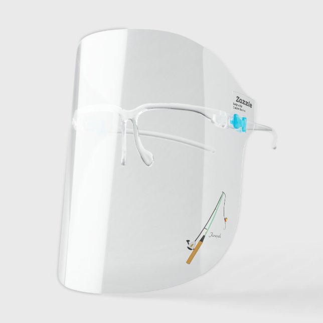 KIDS or Adult - Fishing Pole Face Shield (Front Left)