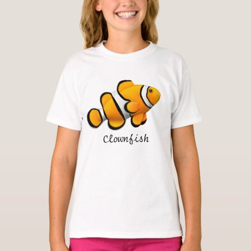 Kids Orange Percula Clownfish T_Shirt