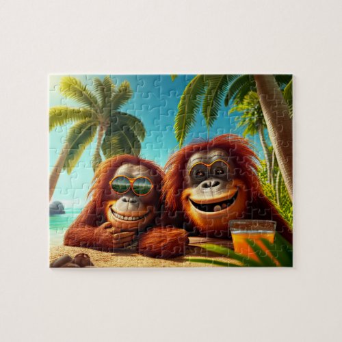 Kids Orangutans Jigsaw Puzzle _ Tropical
