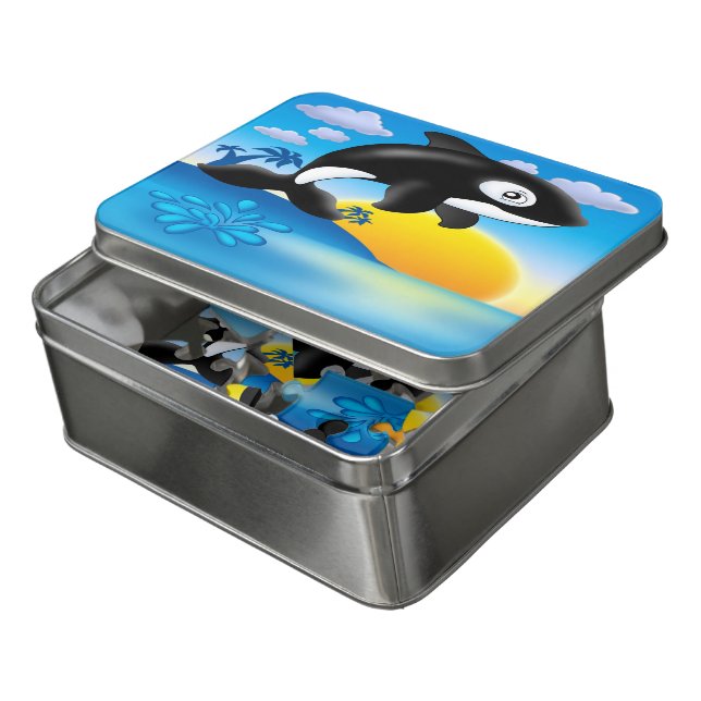 Kids Orca Whale Jigsaw Puzzle (Lid Open)