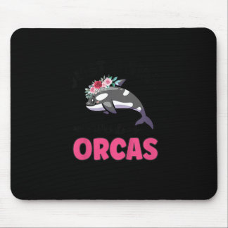 Kids Orca Whale Just A Girl Who Loves Orcas Mouse Pad