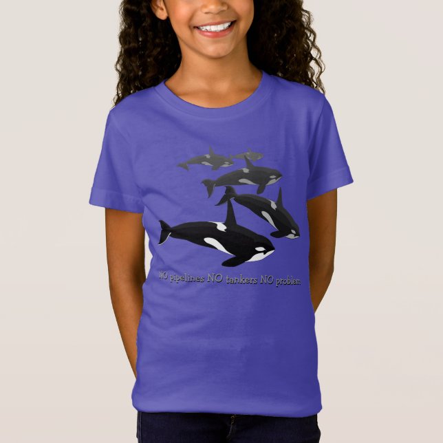 Kid's Orca Whale Shirt Save The Whales Sweatshirts (Front)