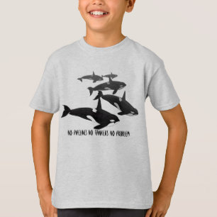 Kid's Orca Whale T-Shirt No Pipelines Orca Shirts
