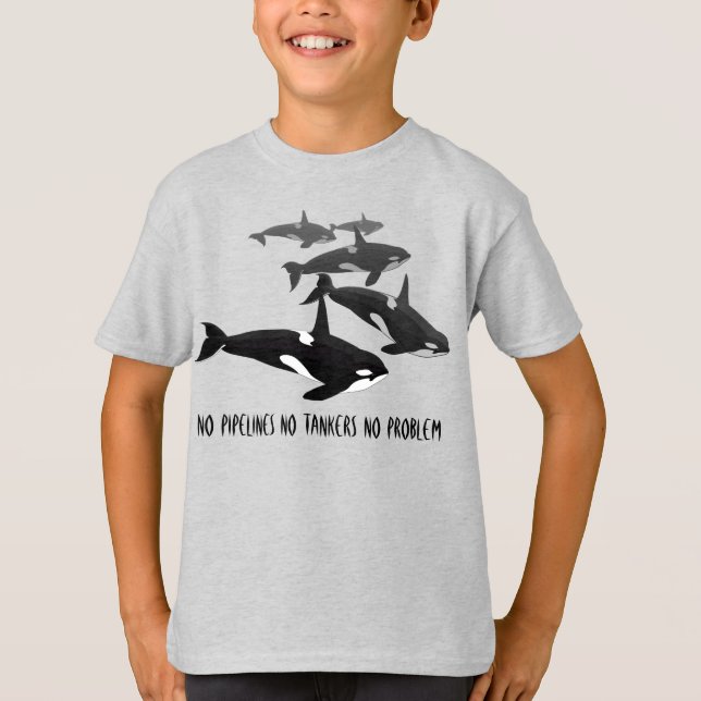 Kid's Orca Whale T-Shirt Organic Orca Shirt (Front)