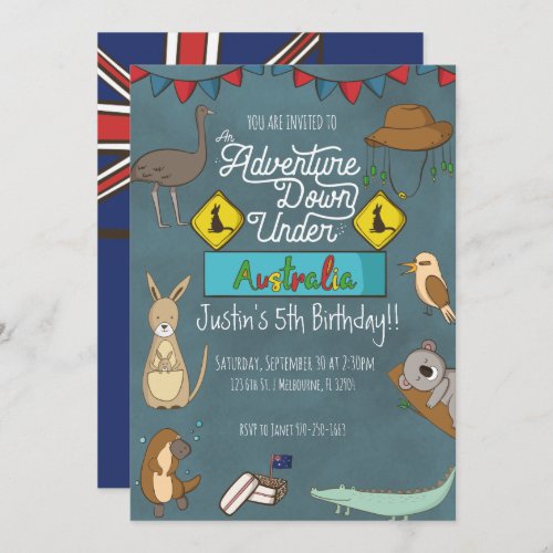 Kids Outback Birthday Party Invitation