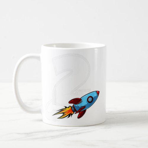 Kids Outer Space 2 Year Old 2nd Birthday Two Rocke Coffee Mug