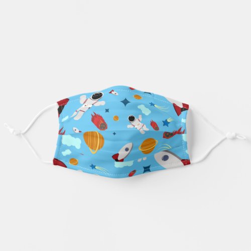 Kids Outer Space  Astronaut Pattern Adult Cloth Face Mask