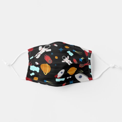 Kids Outer Space  Astronaut Pattern Adult Cloth Face Mask