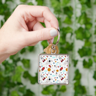 Kid's Outer Space & Astronaut Pattern Keychain