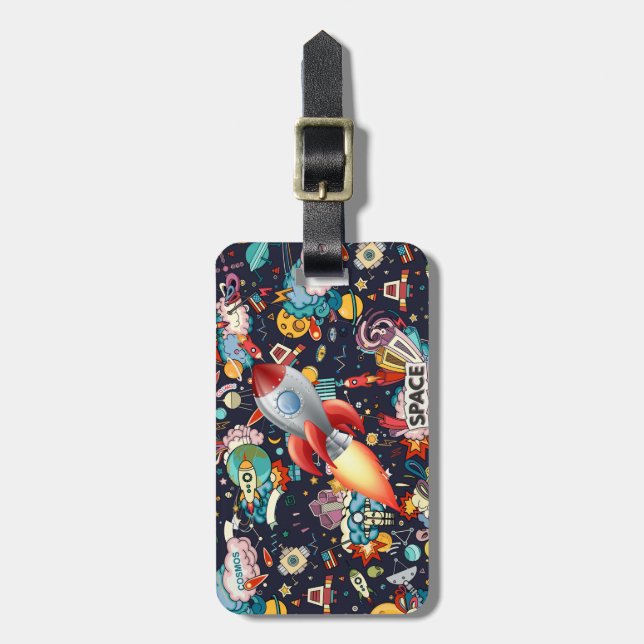 Kids Outer Space   Luggage Tag (Front Vertical)