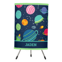 Kids Outer Space Rockets Planets Constellations Tripod Lamp
