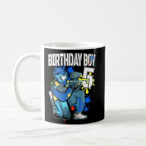 Kids Paintball Birthday Boy 5 Year Old Boys 5th Bi Coffee Mug