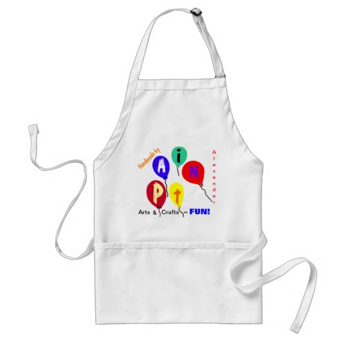 Kids Painting Colorful Craft Handmade By NAME Adult Apron