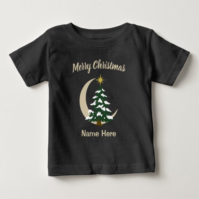 Kids Pajamas Christmas Tree T-Shirt (Personalize) (Front)