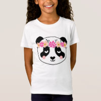 Kids Panda Shirt - little girls cute panda top