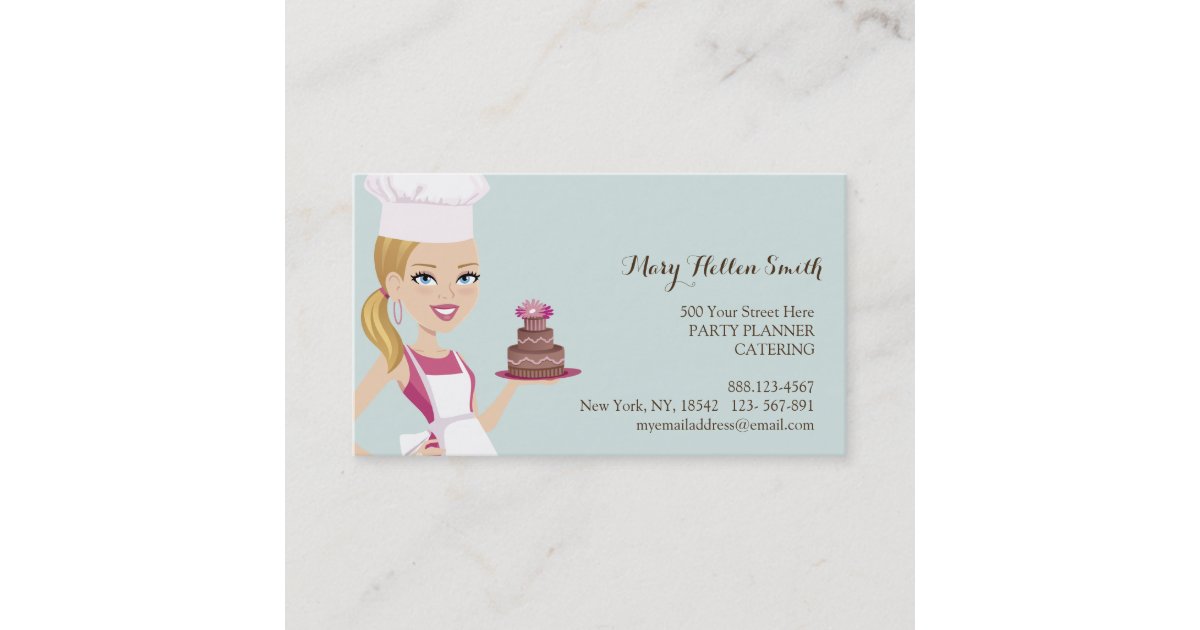 Kids Party Event Organizer Cake Designer Card Zazzle Com