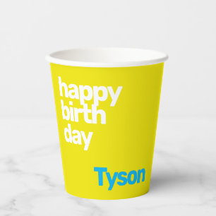 kids party happy birthday minimal simple paper cups