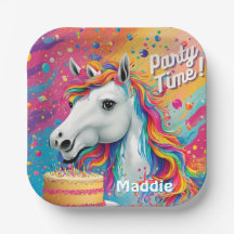 Kids party paper plate Unicorn