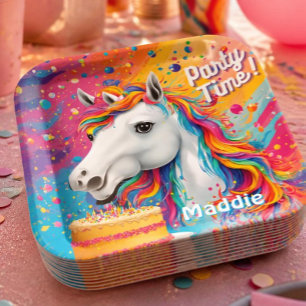 Kids party paper plate Unicorn