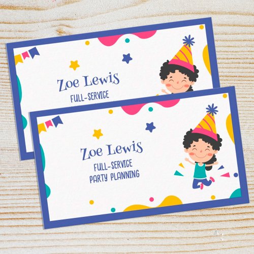 Kids Party Planner Business Card