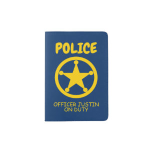 Kid's passport holder for police officer boy