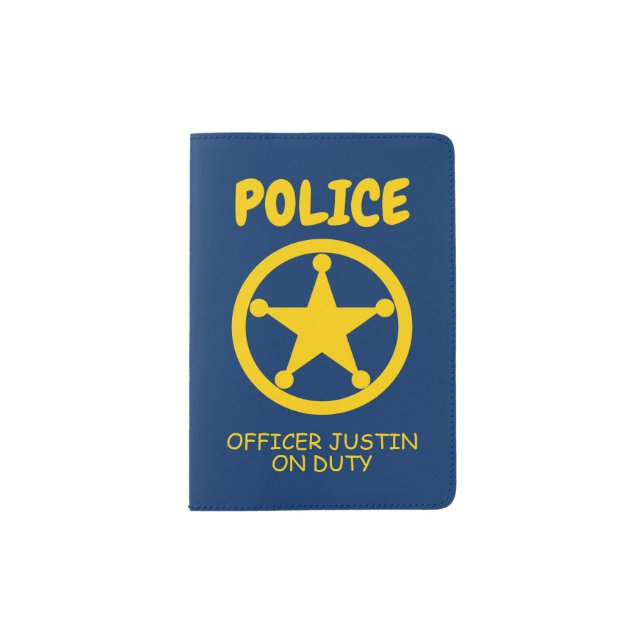 Kid's passport holder for police officer boy (Front)