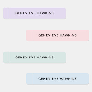 Kids Pastel Lined Name Labels