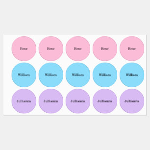 Kids Pastel School Lunchbox Organization Labels