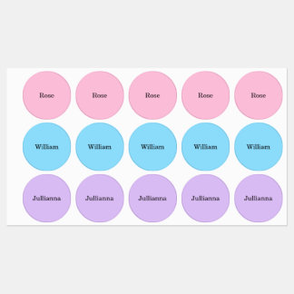 Kids Pastel School Lunchbox Organization Labels