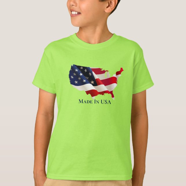 Kids Patriotic Flag T-Shirt (Front)