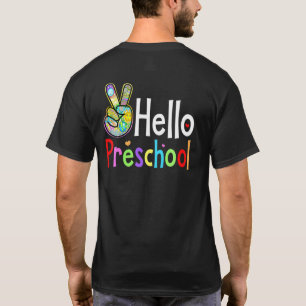 Kids Peace Hand Sign Hello Preschool Back To Schoo T-Shirt
