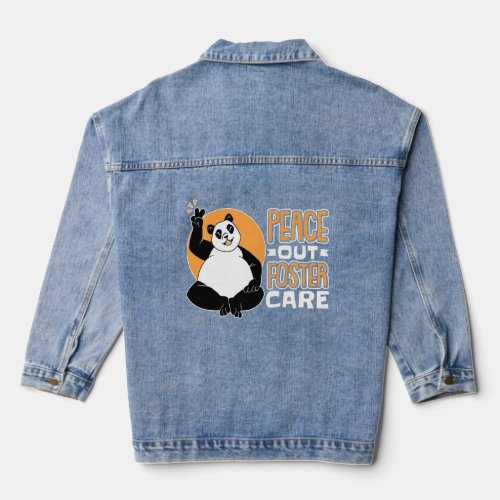 Kids Peace Out Foster Care Cat Adoption Day Boys G Denim Jacket