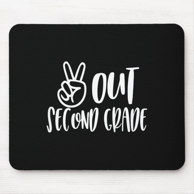 Kids Peace Out Second Grade - Last Day Of School  Mouse Pad (Front)
