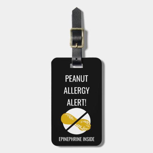 Kids Peanut Allergy Alert with Epinephrine Image Luggage Tag