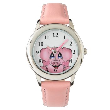 Kid's Peekaboo Piggy Watch by ThePigPen at Zazzle