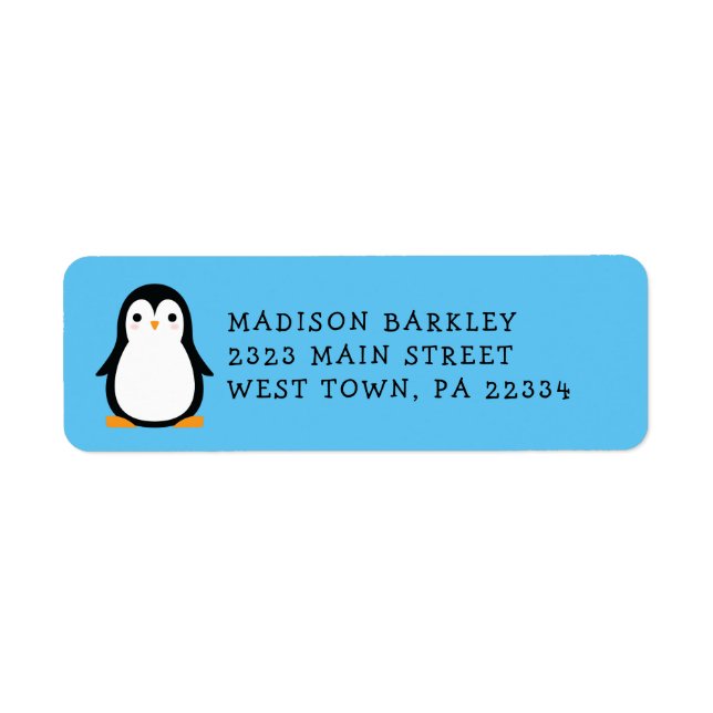 Kids Penguin Cute Label (Front)