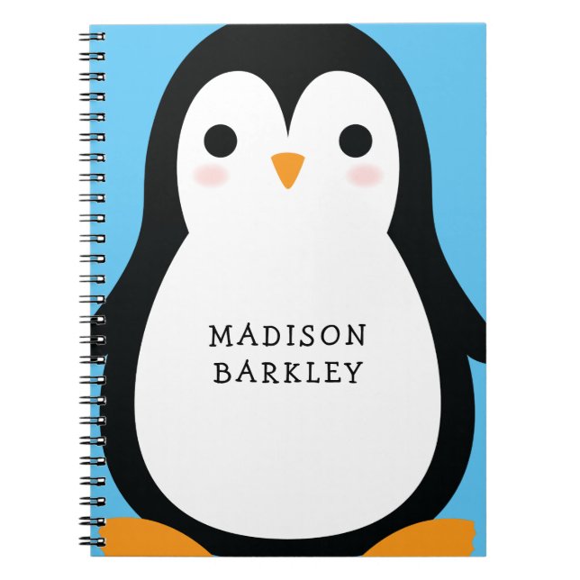 Kids Penguin Cute Notebook (Front)