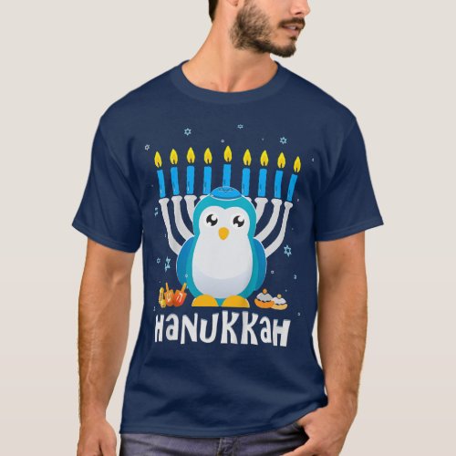 Kids Penguin Hanukkah Pajamas for Boys Hanukkah H T_Shirt